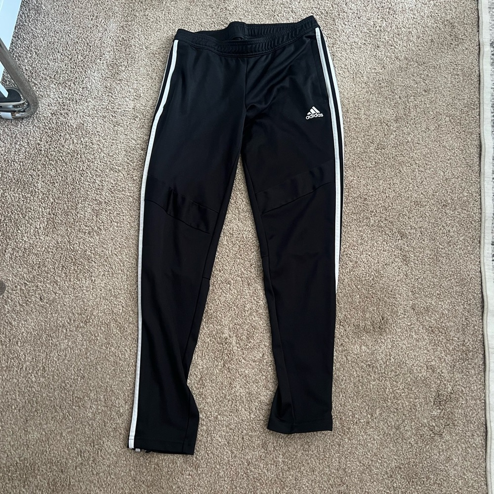 Adidas Black and White Sweatpants with Iconic Stripes - Picture 2 of 7